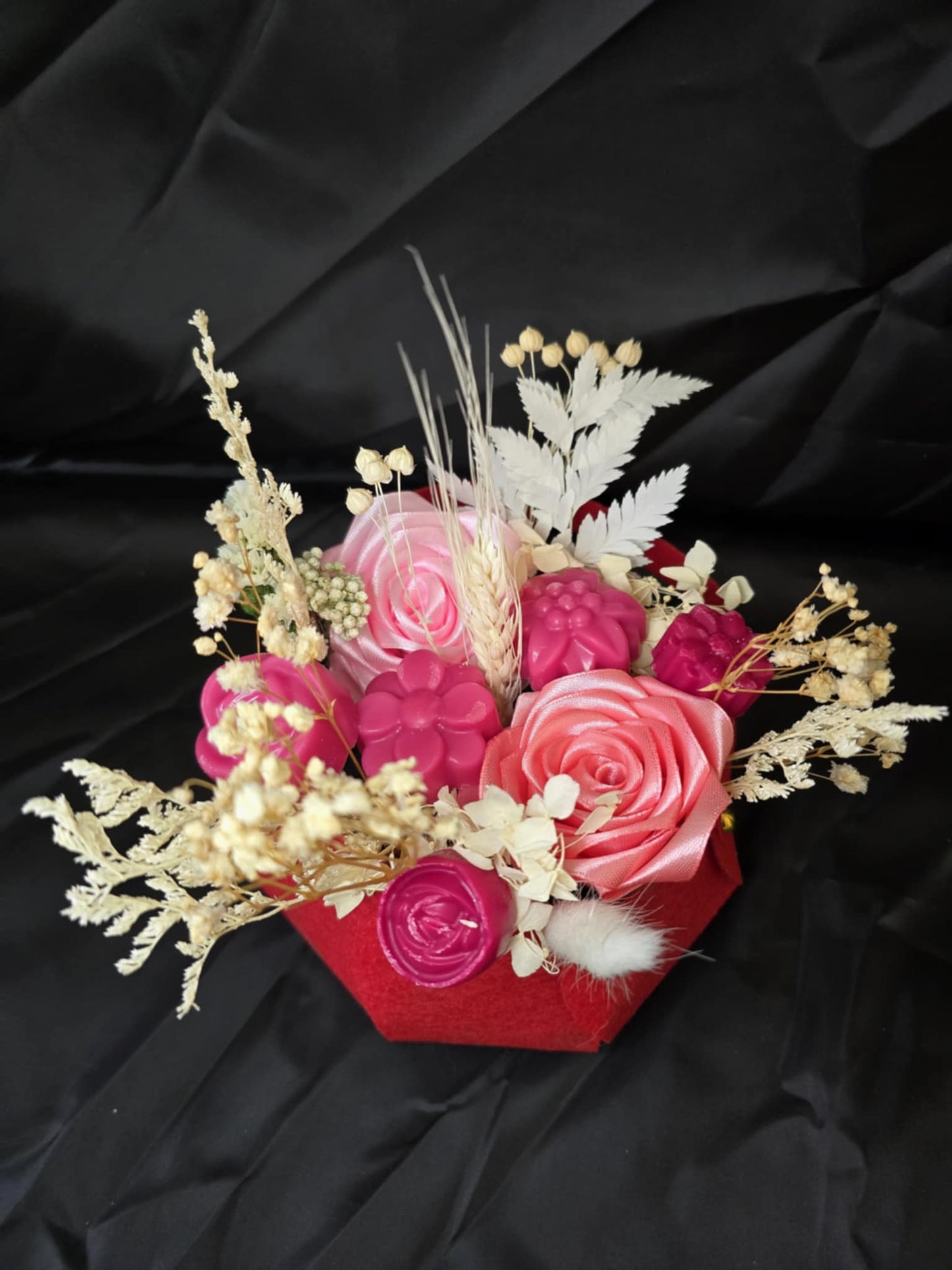 Panier floral et fondants parfumés