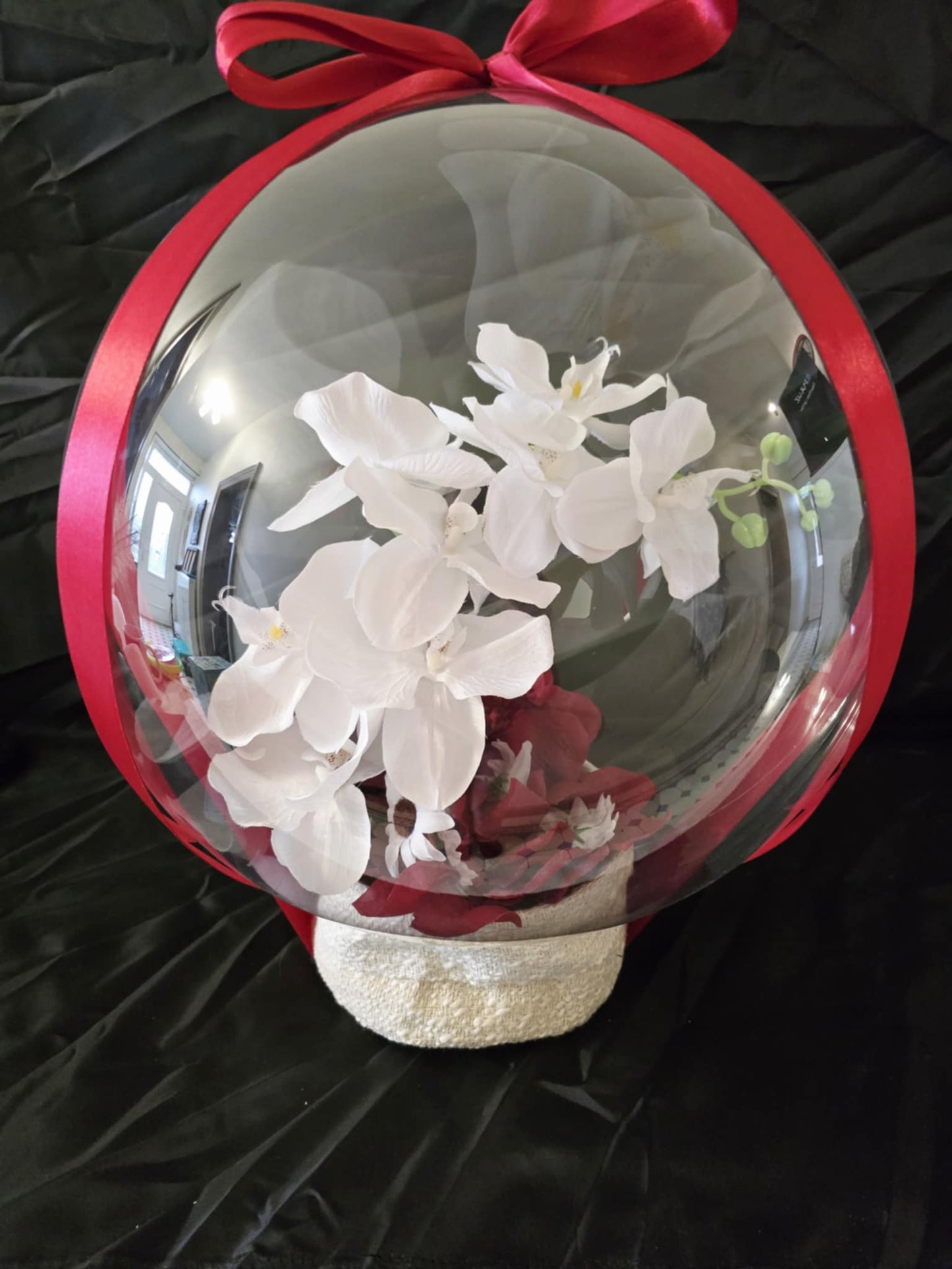 Ballon bulle Orchidée blanche