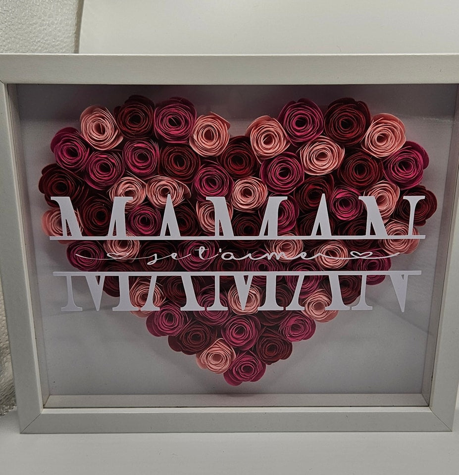Cadre "Roses 3D"