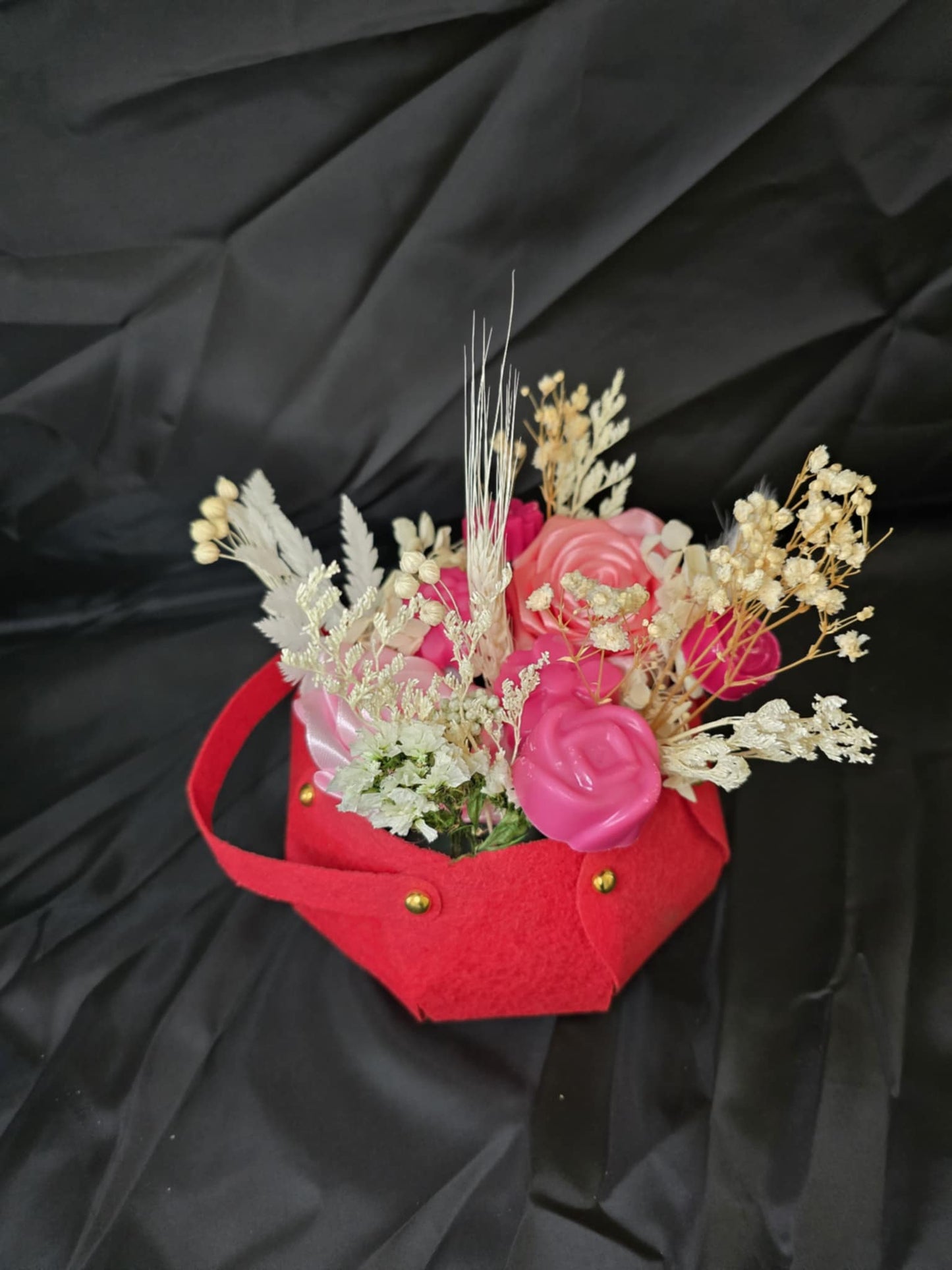 Panier floral et fondants parfumés