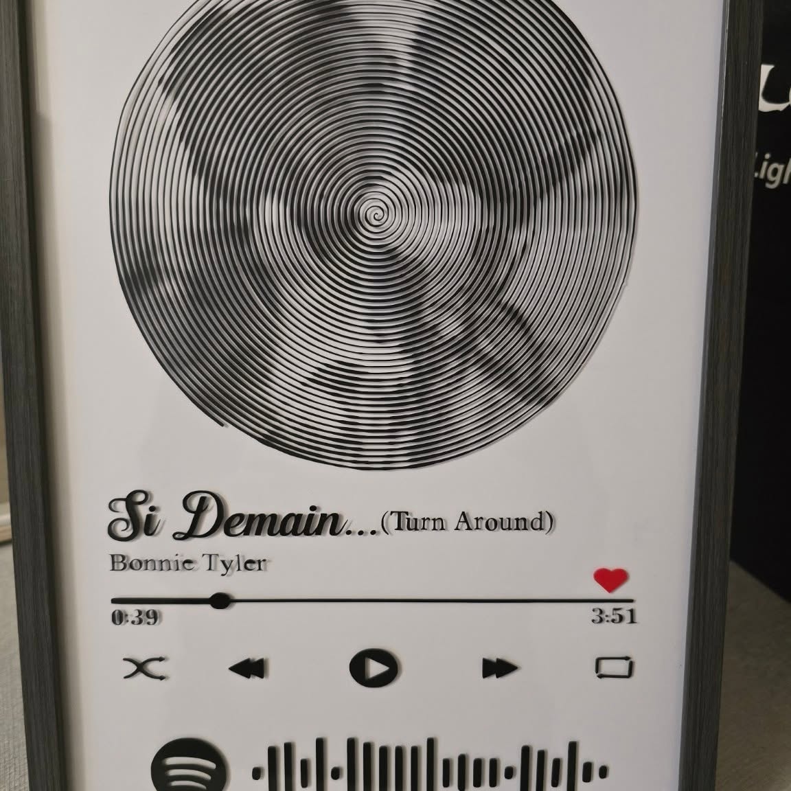 Cadre Spotify Personnalisé avec Photo et Code Scannable – Cadeau Musique Unique