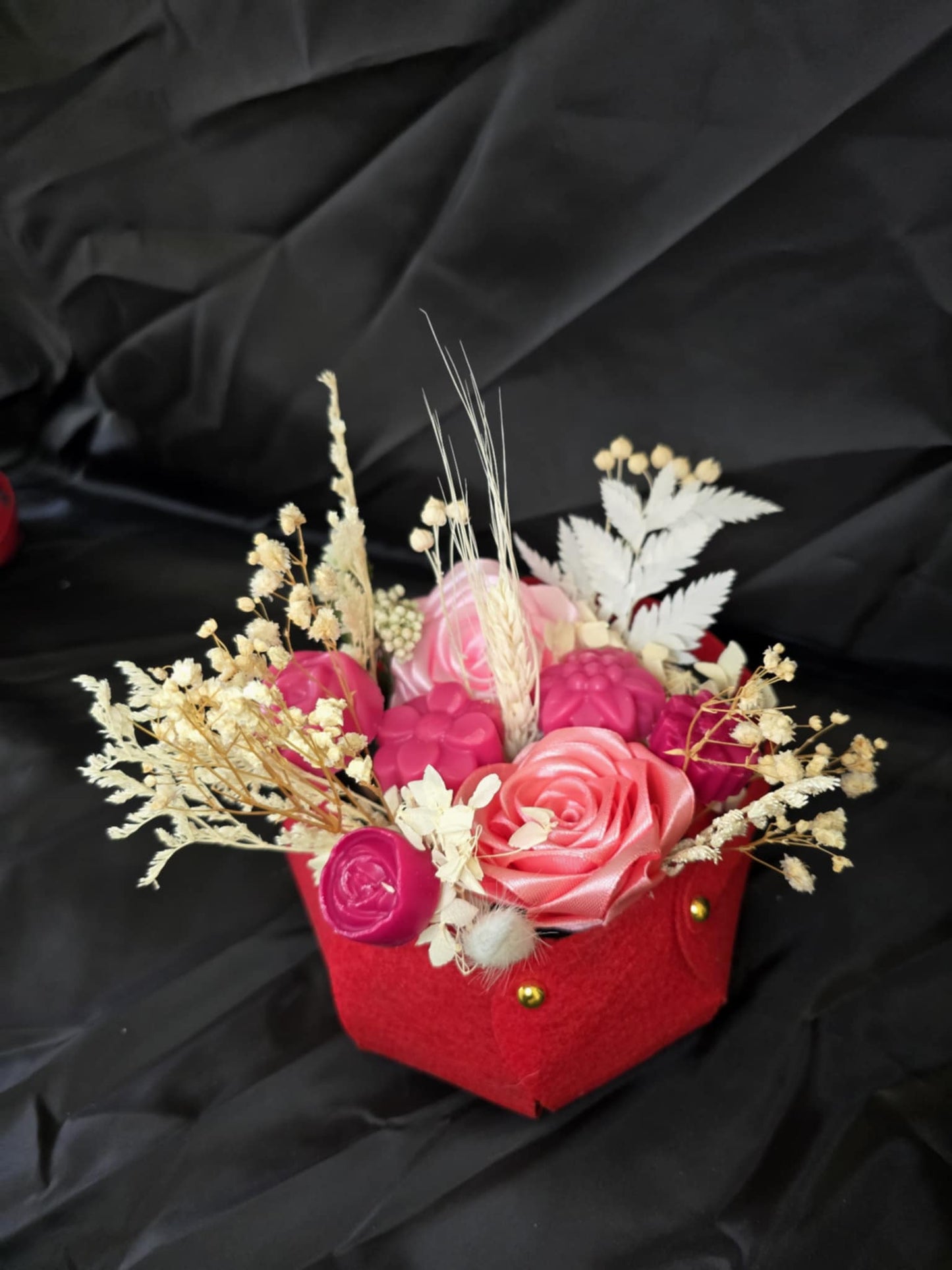 Panier floral et fondants parfumés