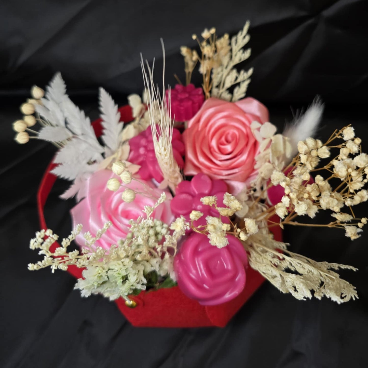 Panier floral et fondants parfumés