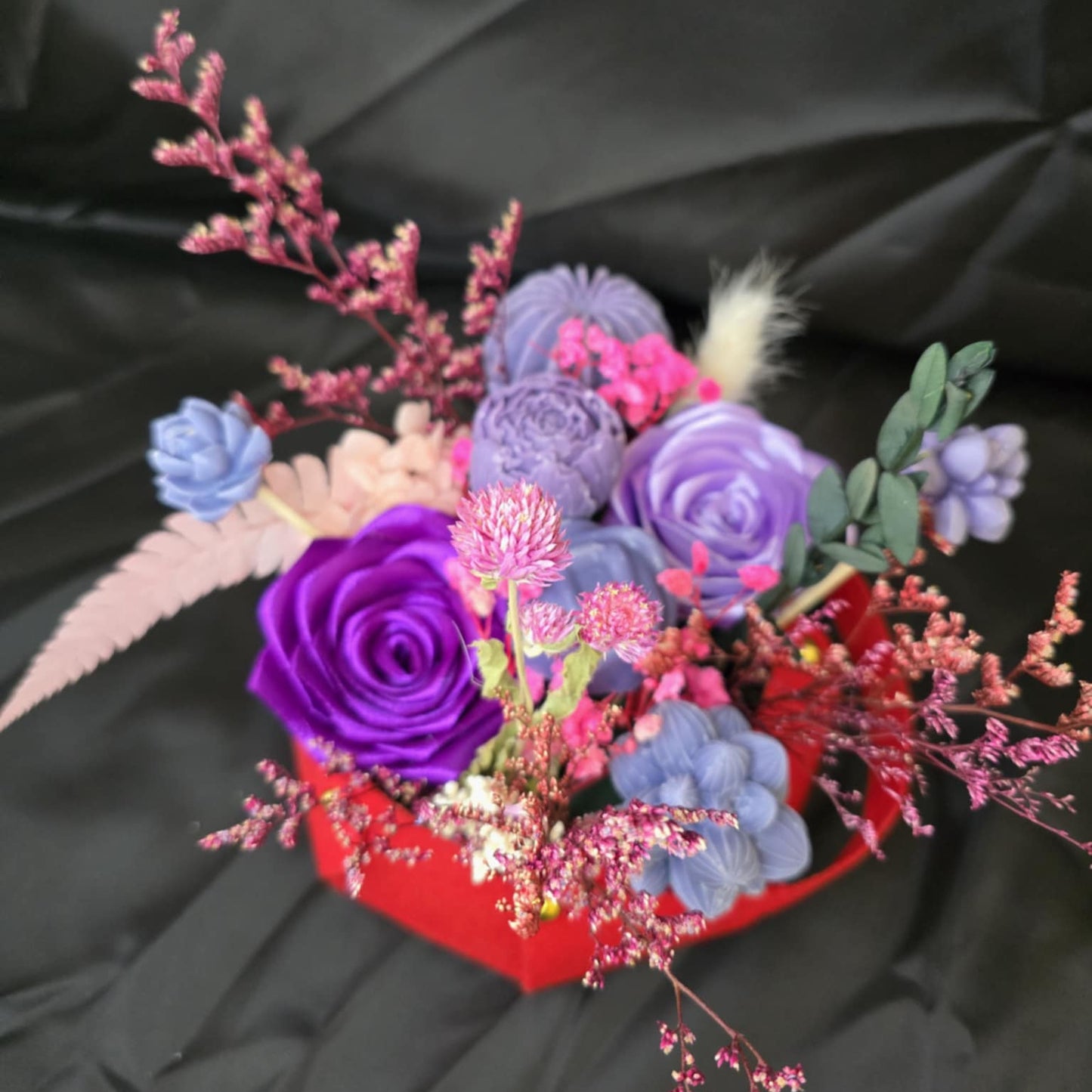 Panier floral et fondants parfumés