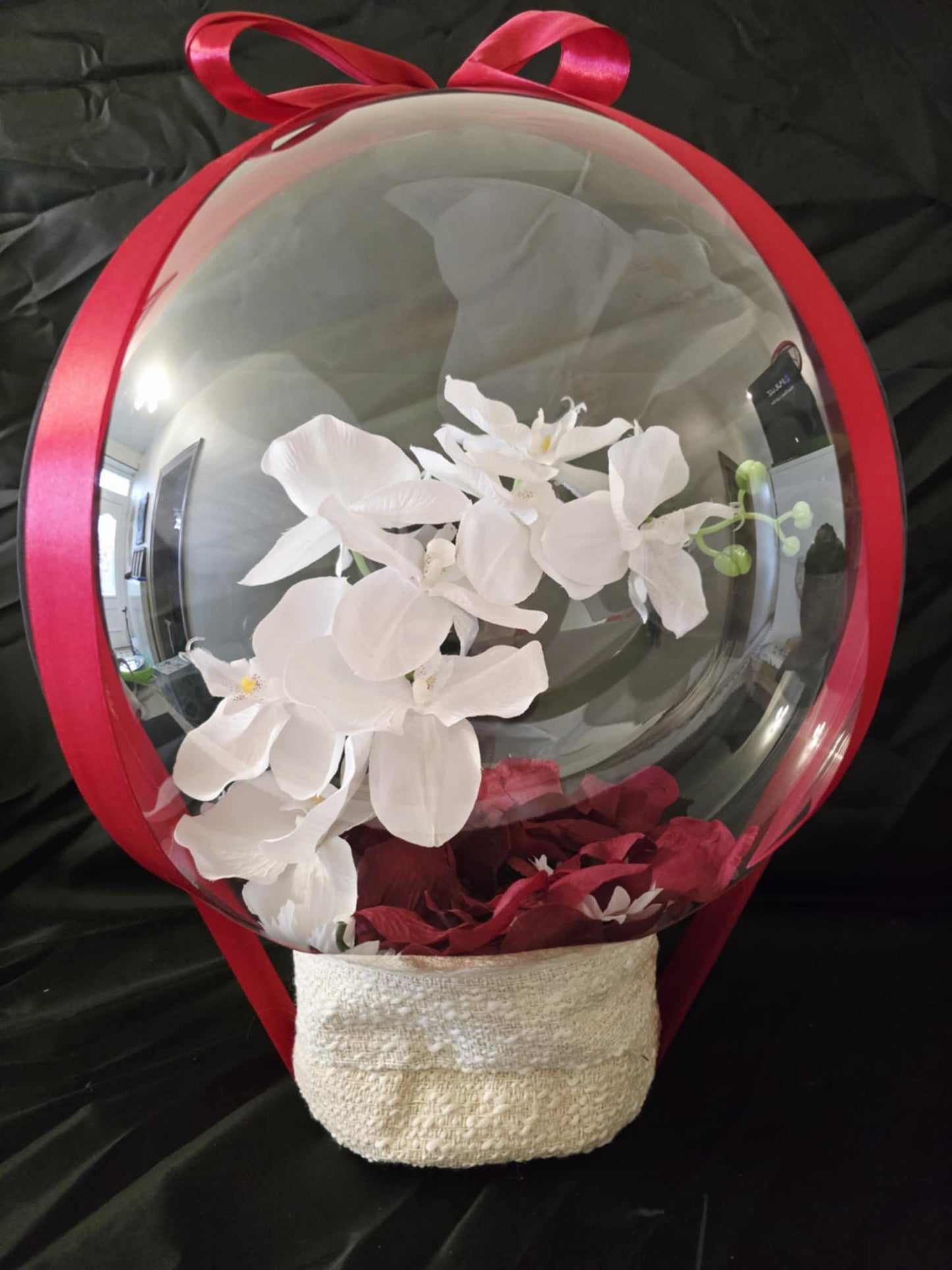 Ballon bulle Orchidée blanche