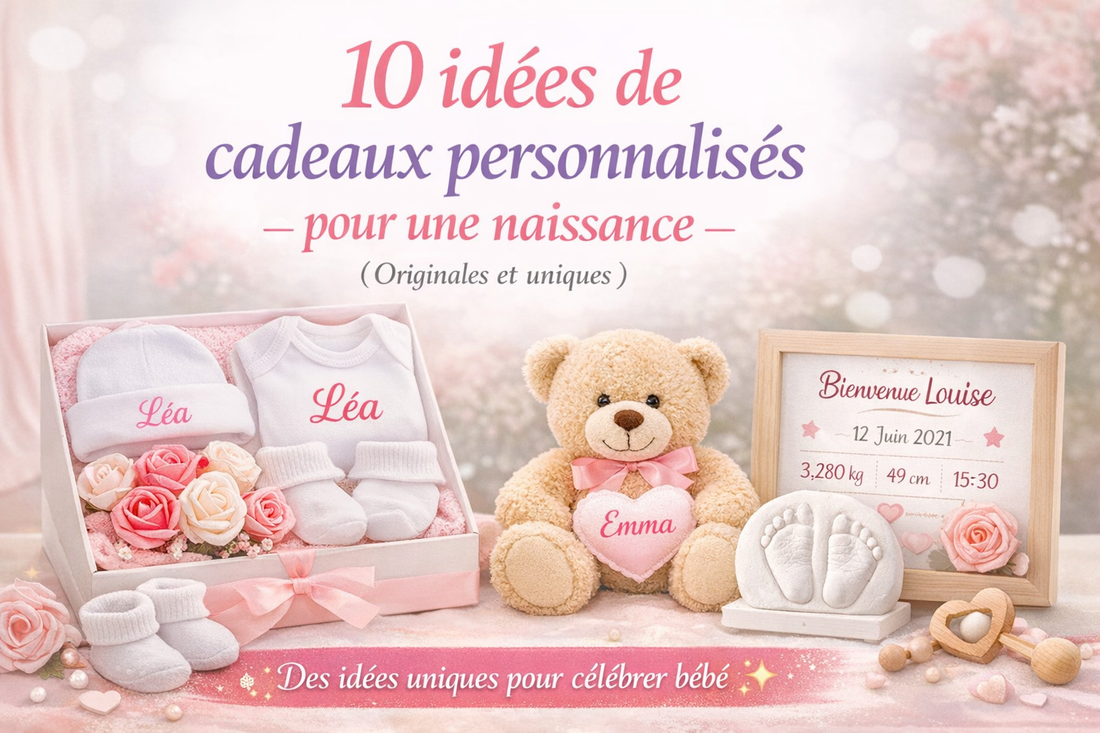 10 idées de cadeaux personnalisés pour une naissance (originales et uniques)