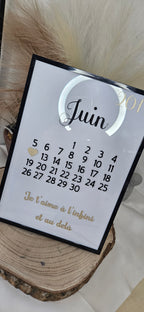 Cadre calendrier personnalisé – Date spéciale, anniversaire ou rencontre