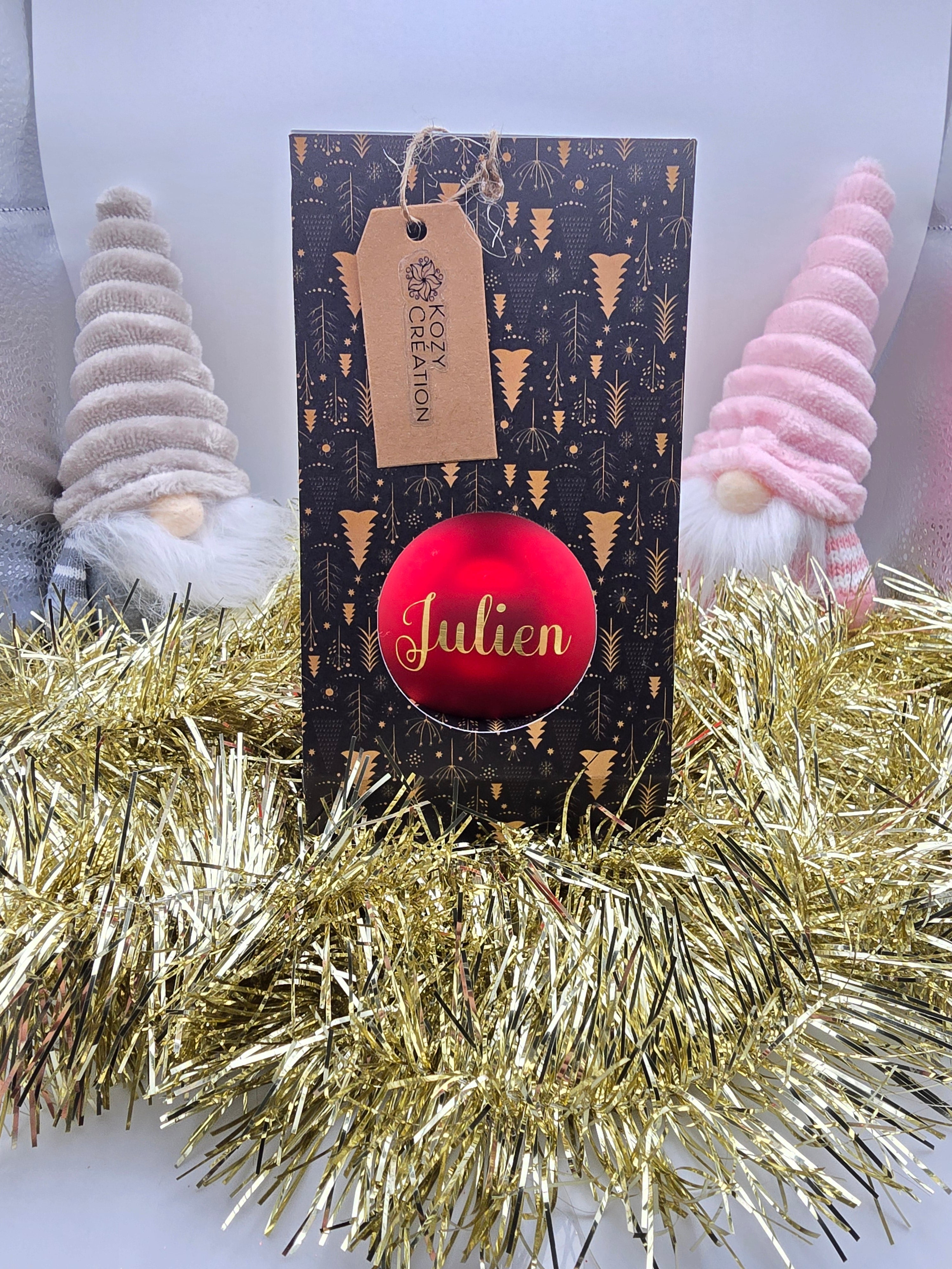 Boule de noël personnalisée