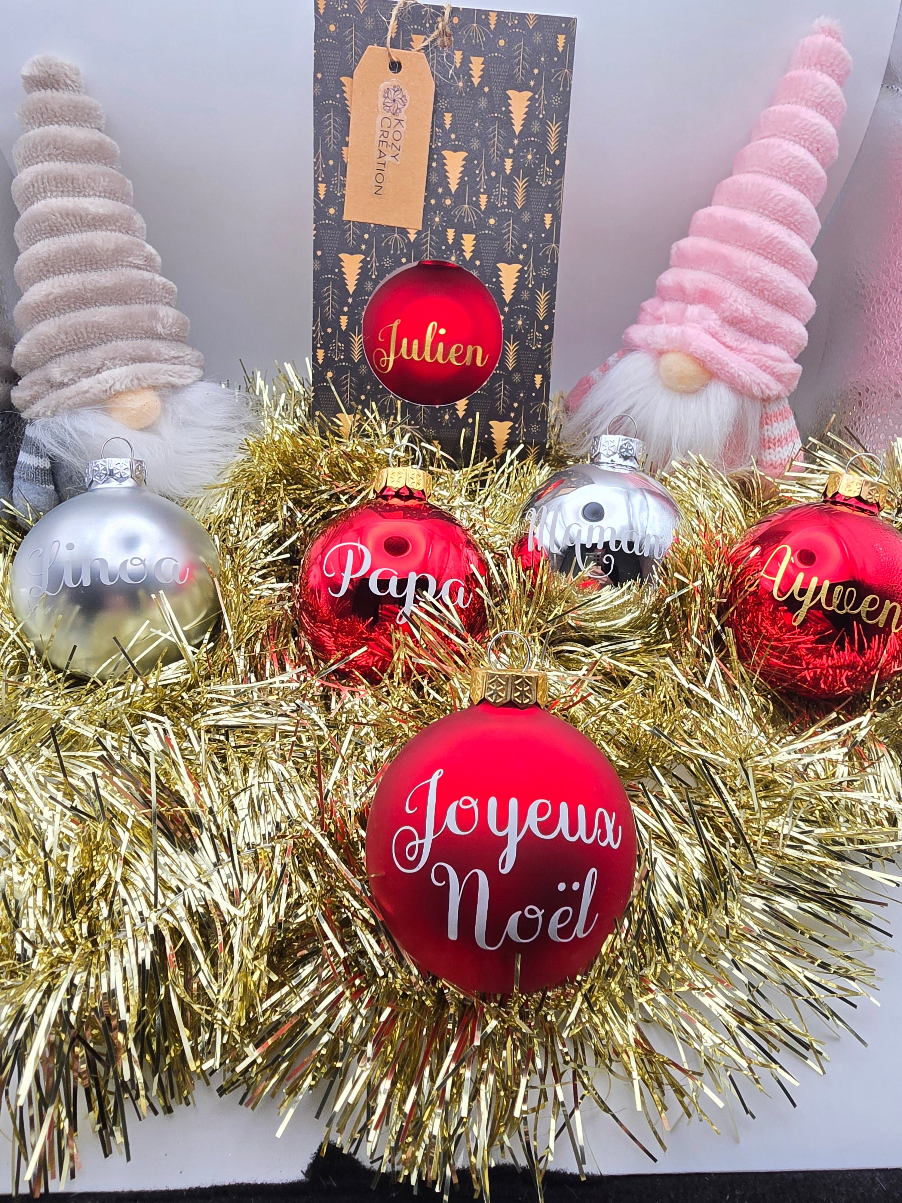Boule de noël personnalisée