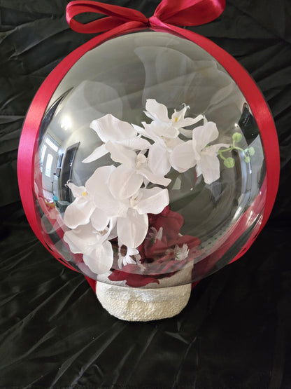 Ballon bulle Orchidée blanche