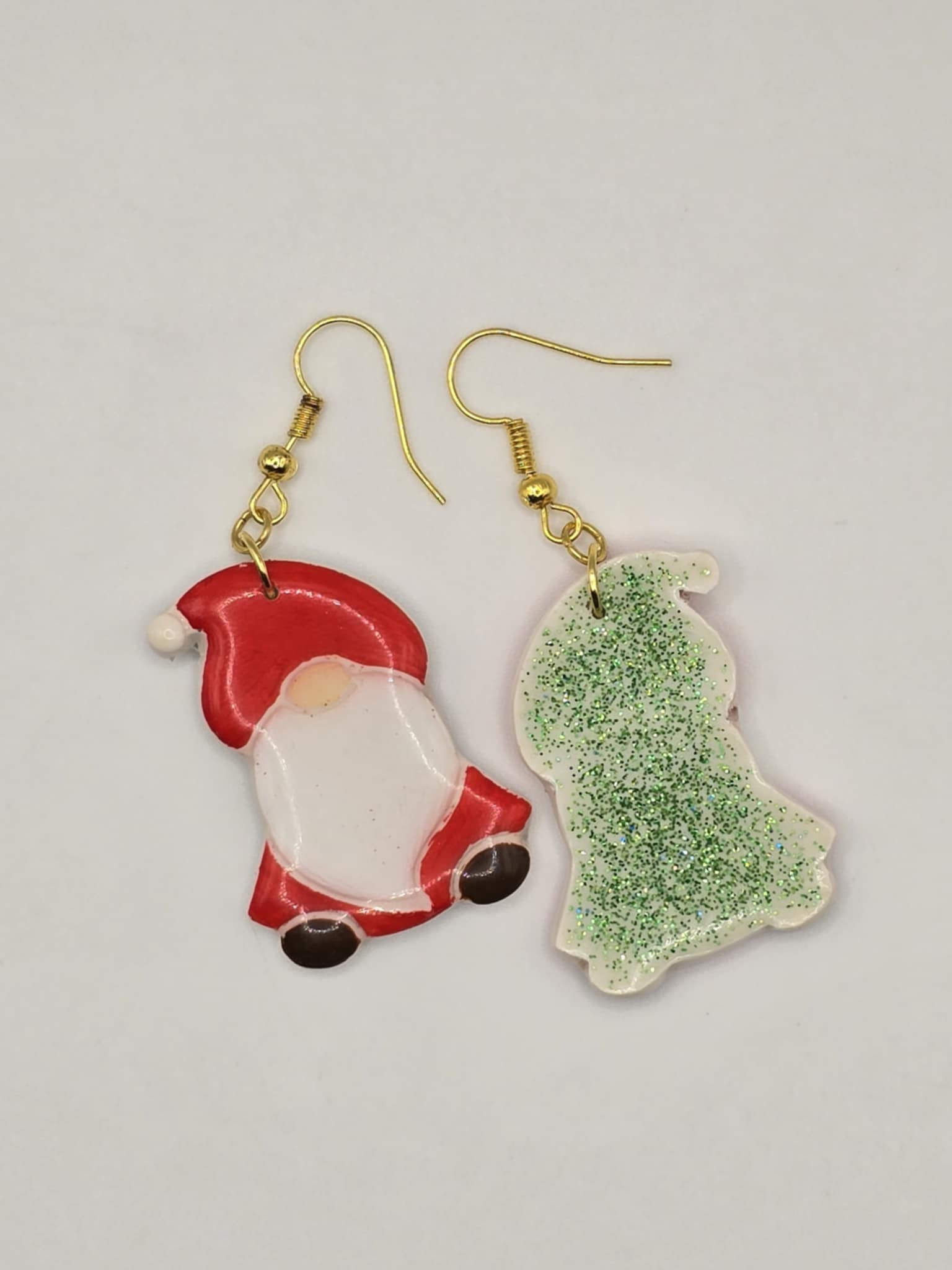 Gnomes de Noël – Boucles d’oreilles artisanales ultra légères
