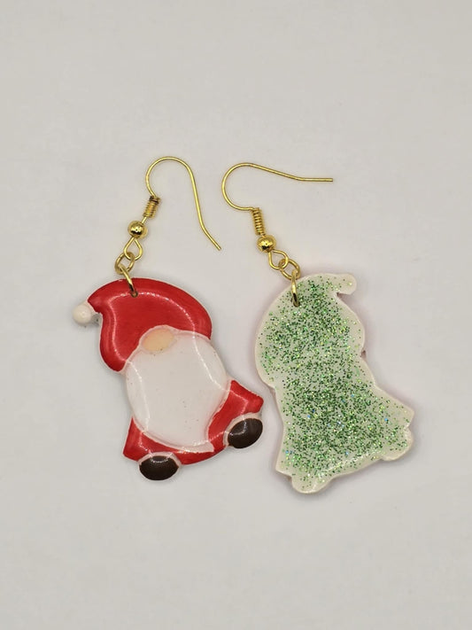 Gnomes de Noël – Boucles d’oreilles artisanales ultra légères