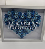 Cadre Roses 3D personnalisé – Décoration murale en bois, cadeau unique