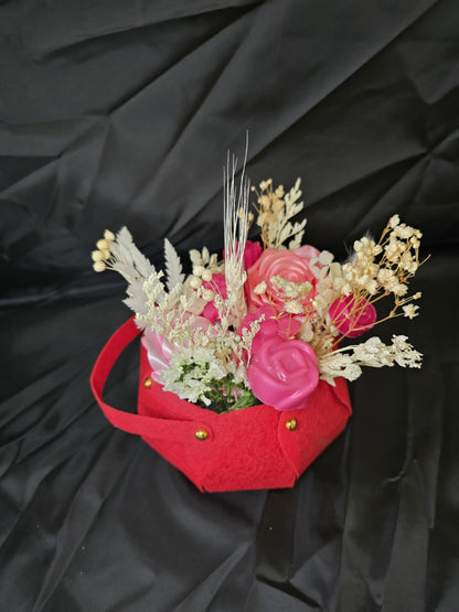 Panier floral et fondants parfumés