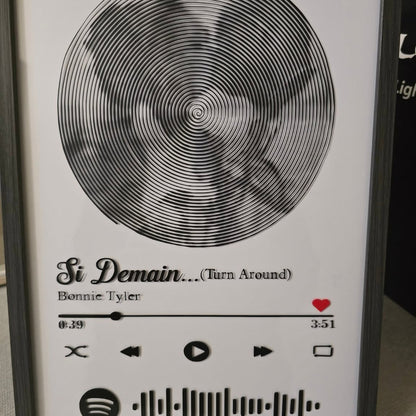 Cadre Spotify Personnalisé avec Photo et Code Scannable – Cadeau Musique Unique