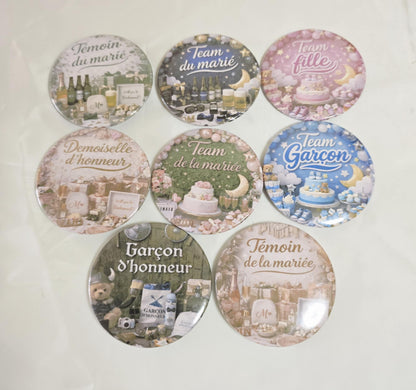 Badge personnalisé 5.8 cm – Impression sur mesure | Événements & Créations