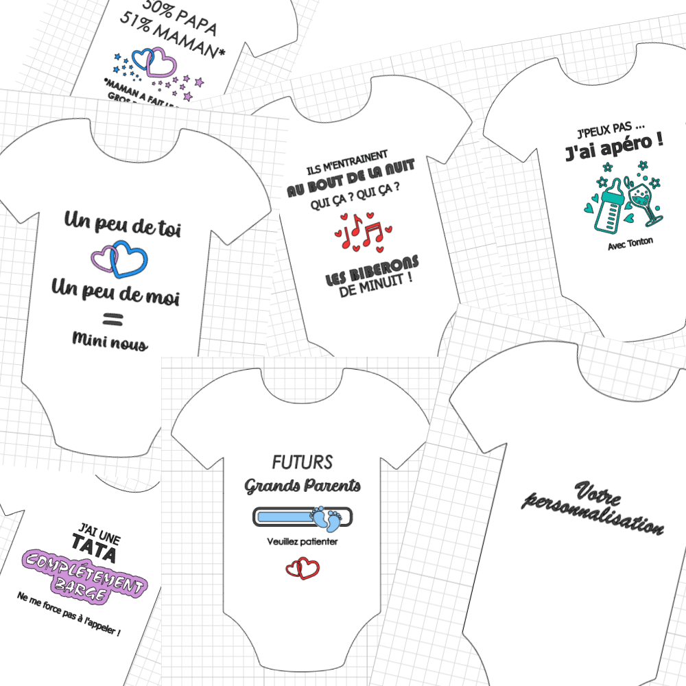 Body bébé personnalisé en coton – Cadeau naissance unique