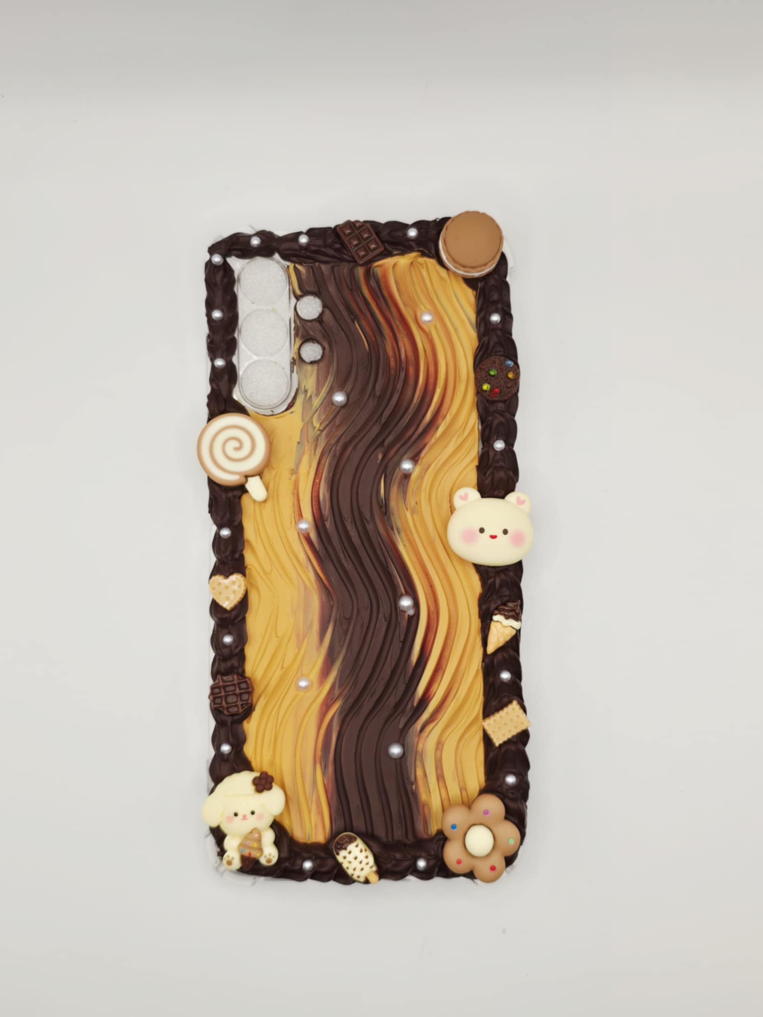 💖 Coque personnalisée en chantilly décorative (fait main)