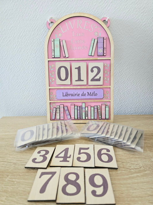 Compteur de livres lus personnalisé avec prénom