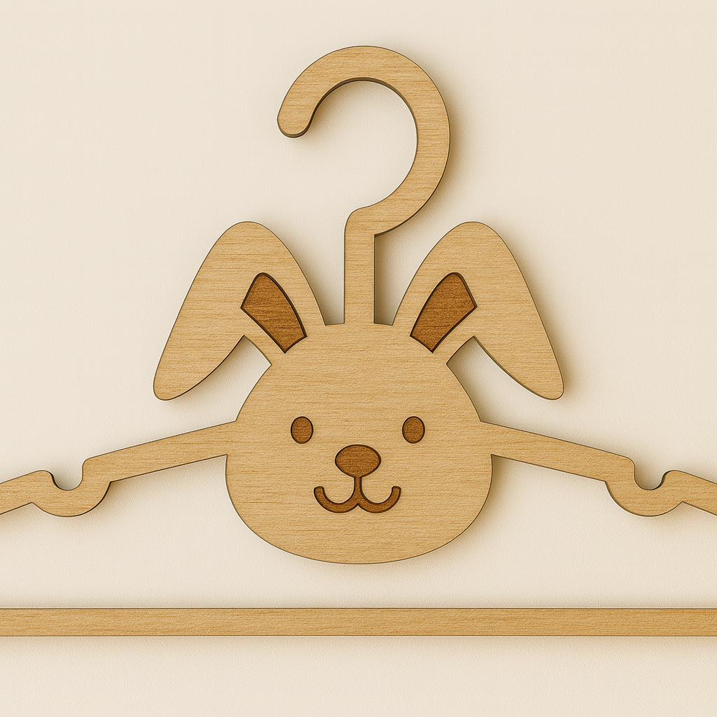 Cintre naissance personnalisé en bois