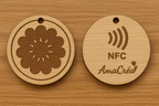 Porte-clé en bois personnalisé NFC – Gravure prénom et design unique