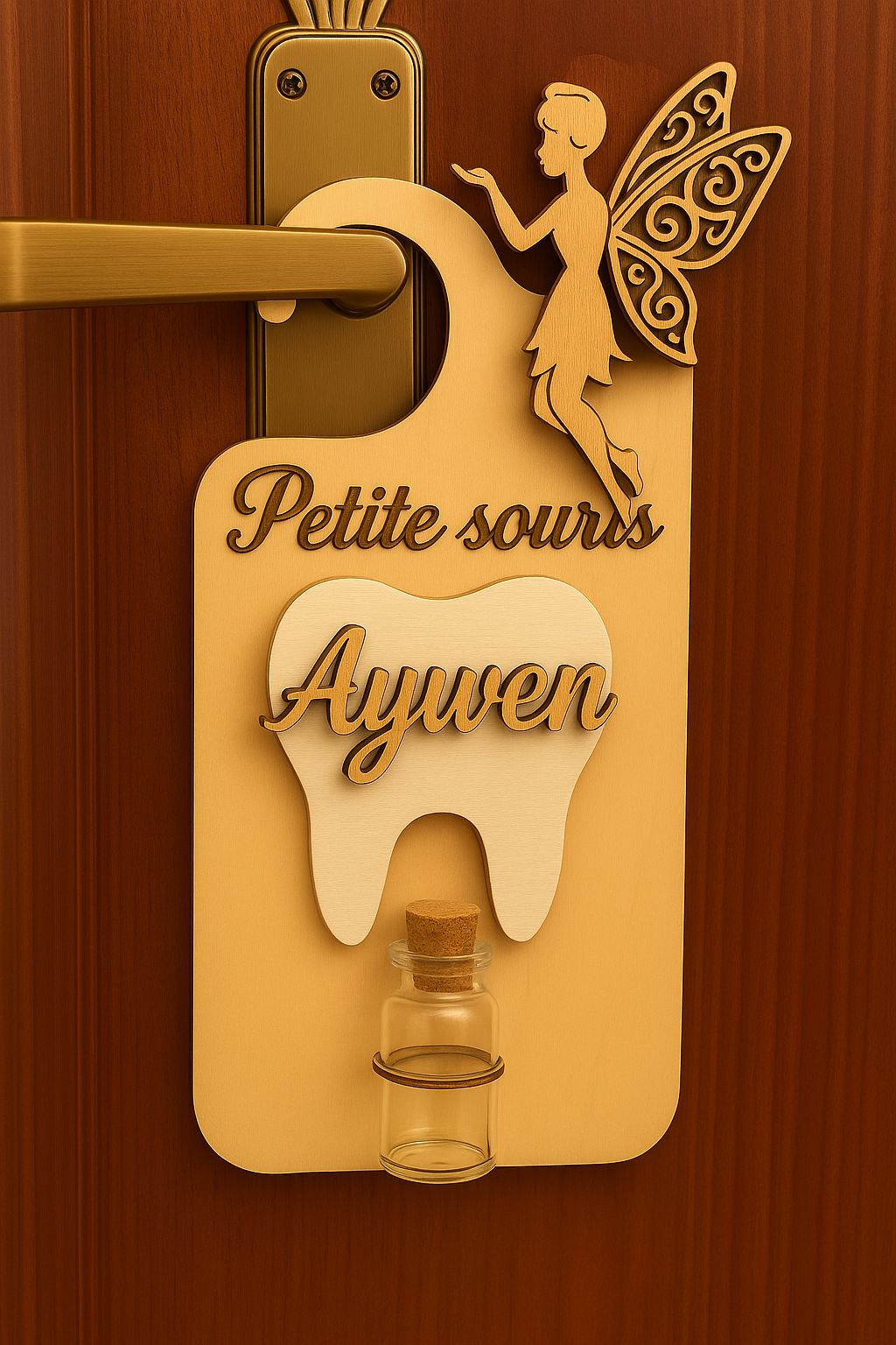 Accroche de porte Petite Souris en bois | Déco & cadeau enfant