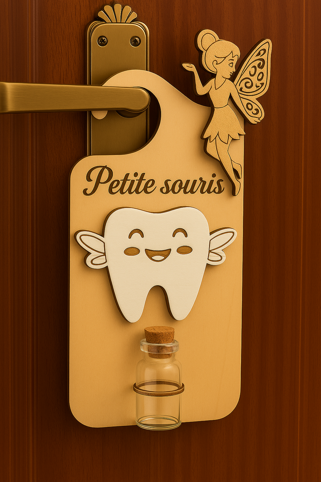 Accroche de porte Petite Souris en bois | Déco & cadeau enfant