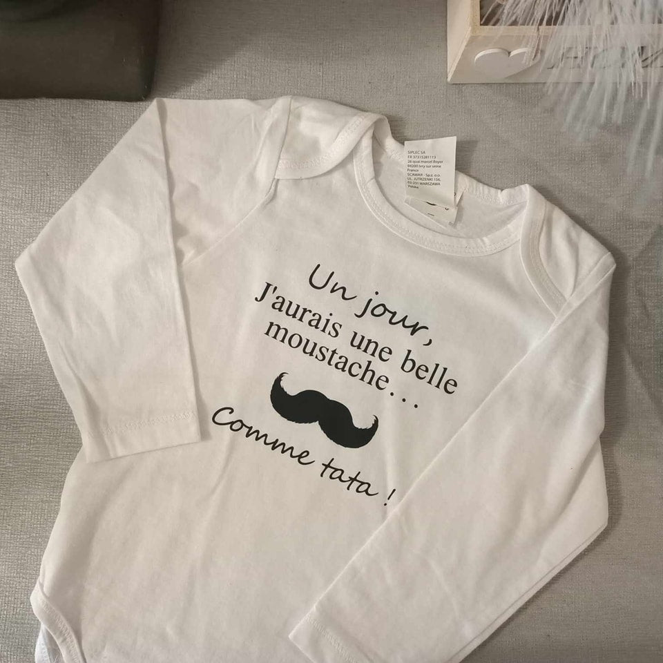 Body bébé personnalisé en coton – Cadeau naissance unique