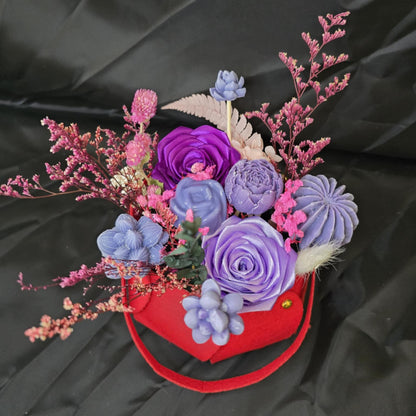 Panier floral et fondants parfumés