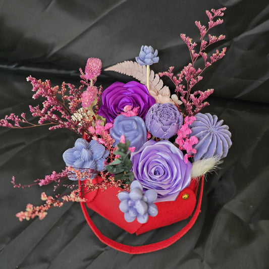 Panier floral et fondants parfumés
