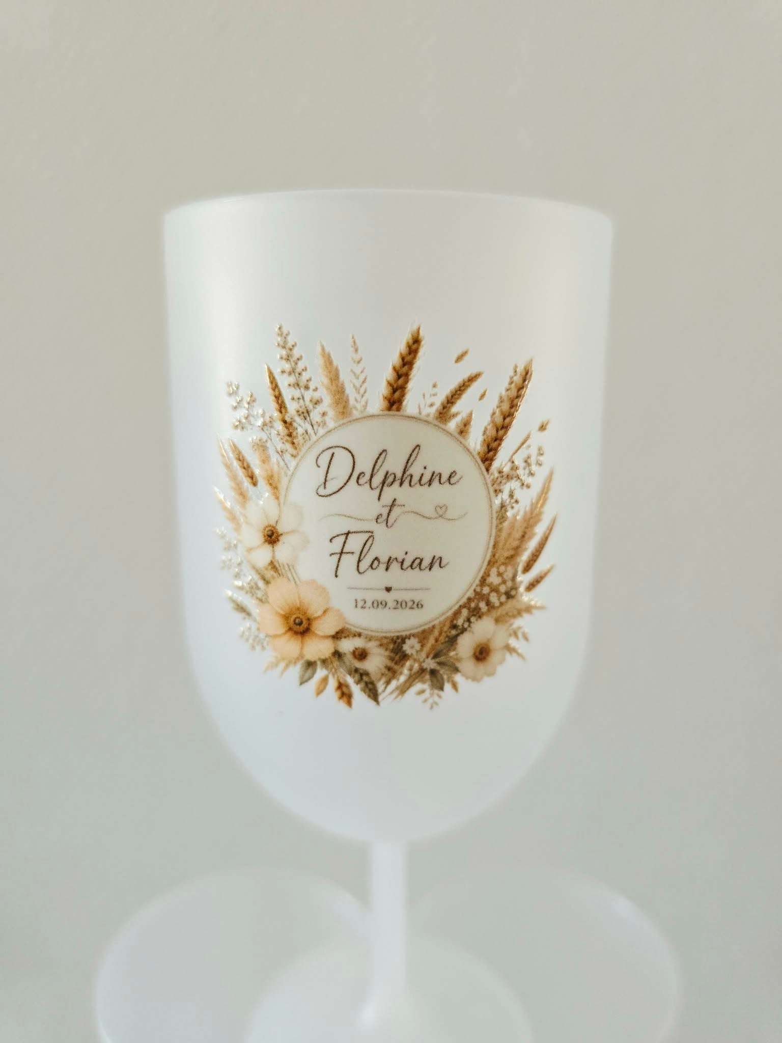Gobelet personnalisé pour mariage champêtre