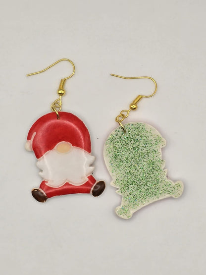 Gnomes de Noël – Boucles d’oreilles artisanales ultra légères