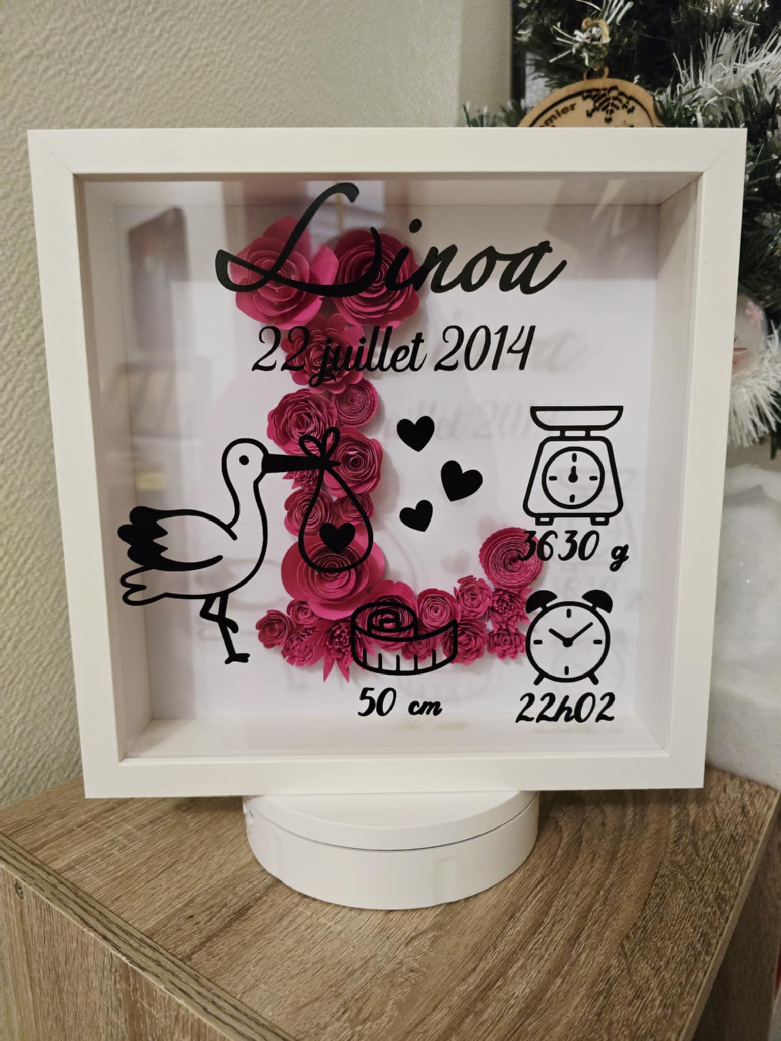 Cadre de naissance personnalisé