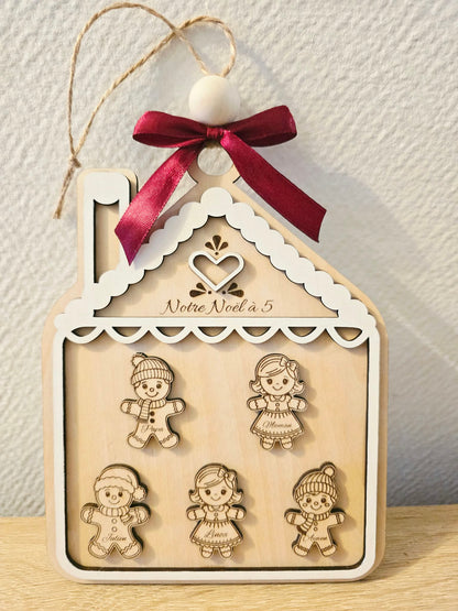Maison de Noël en bois personnalisable – vue d’ensemble
