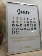 Cadre calendrier personnalisé – Date spéciale, anniversaire ou rencontre