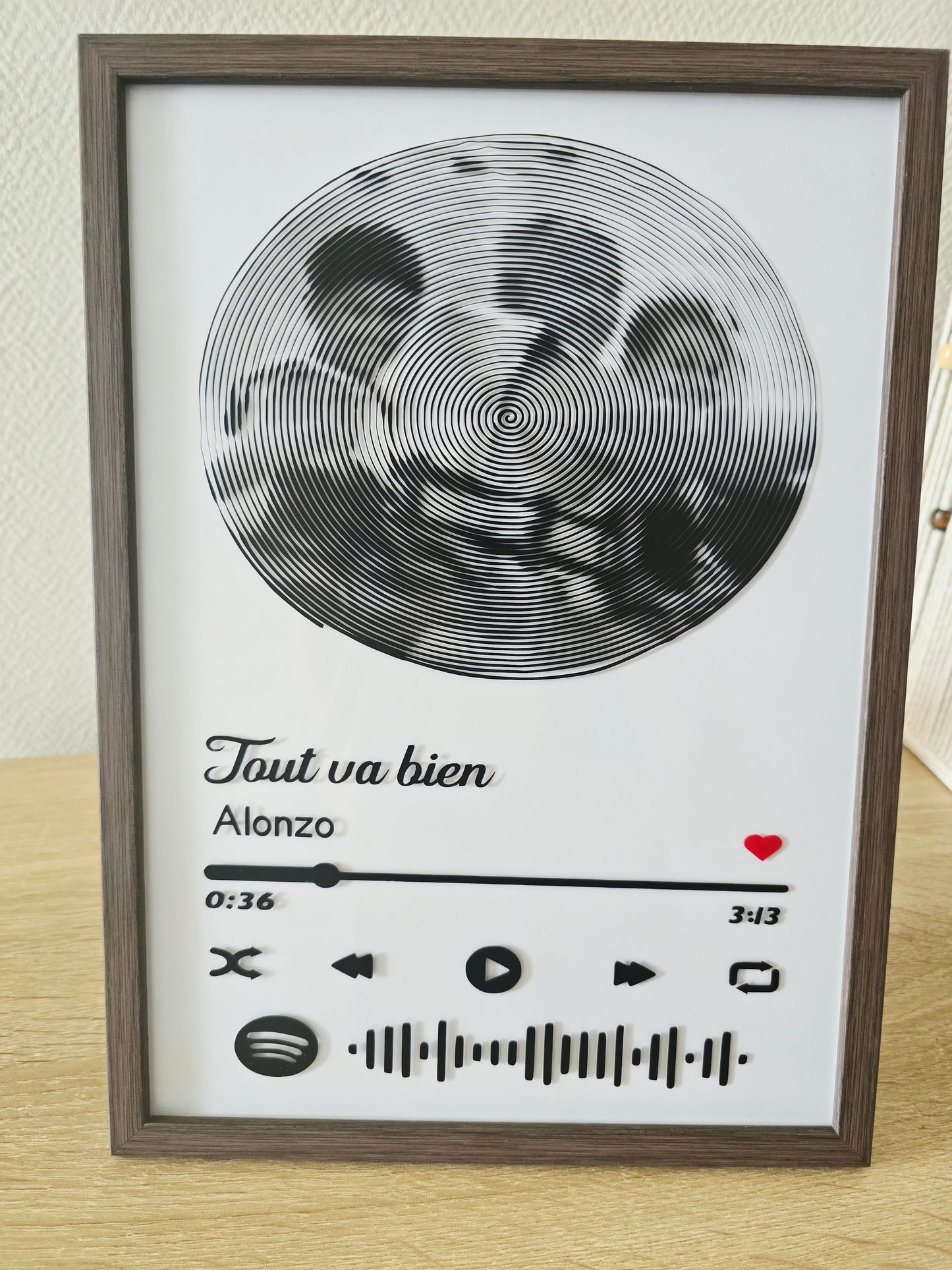 Cadre Spotify Personnalisé avec Photo et Code Scannable – Cadeau Musique Unique
