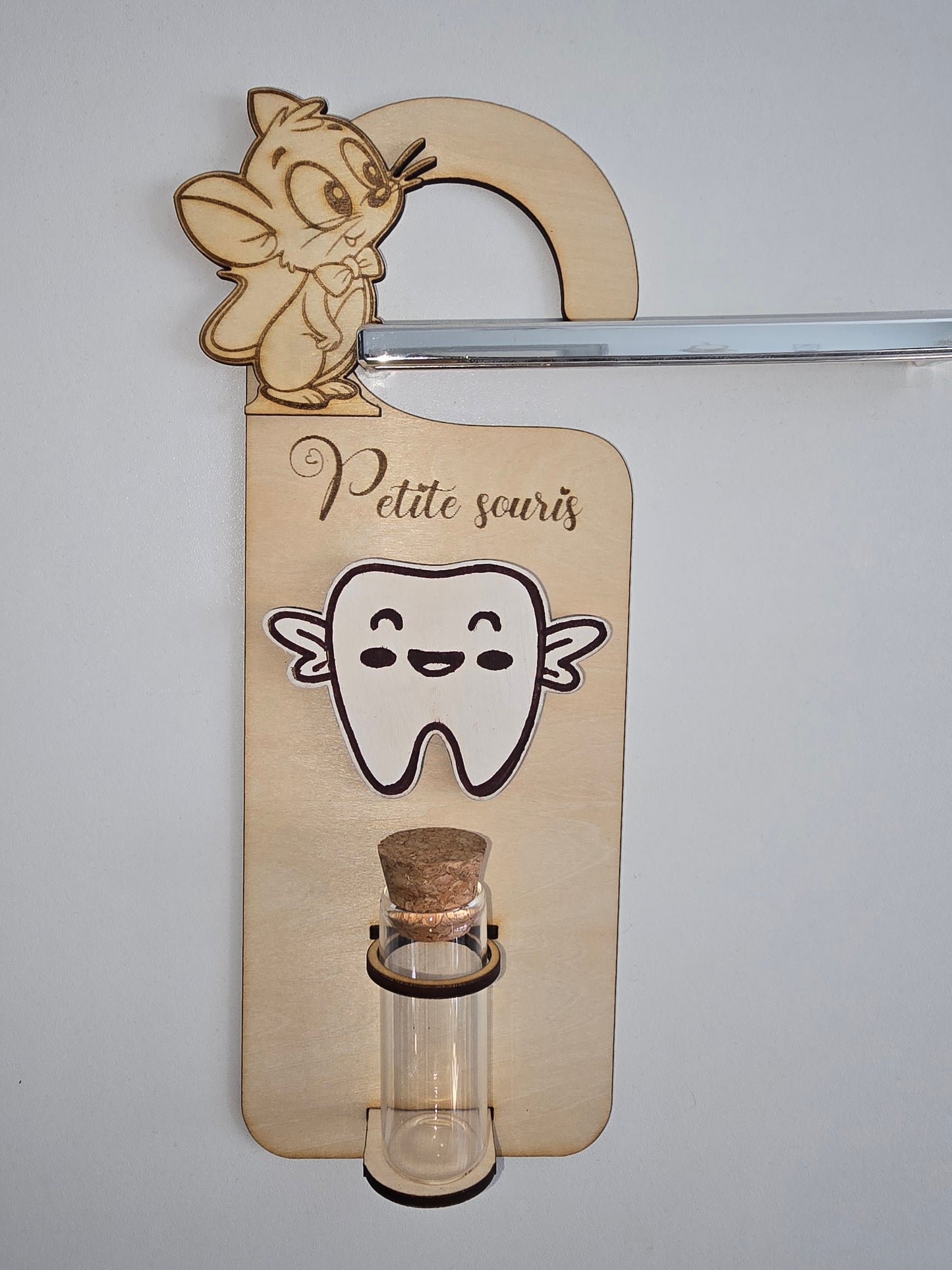 Accroche de porte Petite Souris en bois | Déco & cadeau enfant