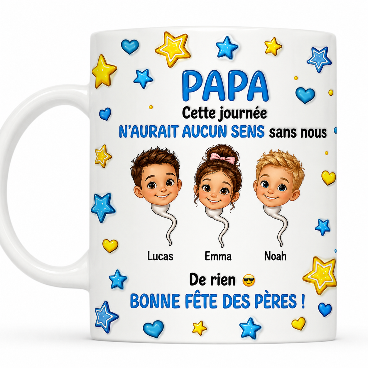 Mug Personnalisé Fête des Pères avec Photo et Prénom | Ama'Créa