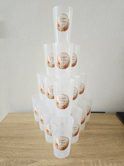 Écocups personnalisés 33 cl réutilisables – Mariage, Baptême, Anniversaire & Événement