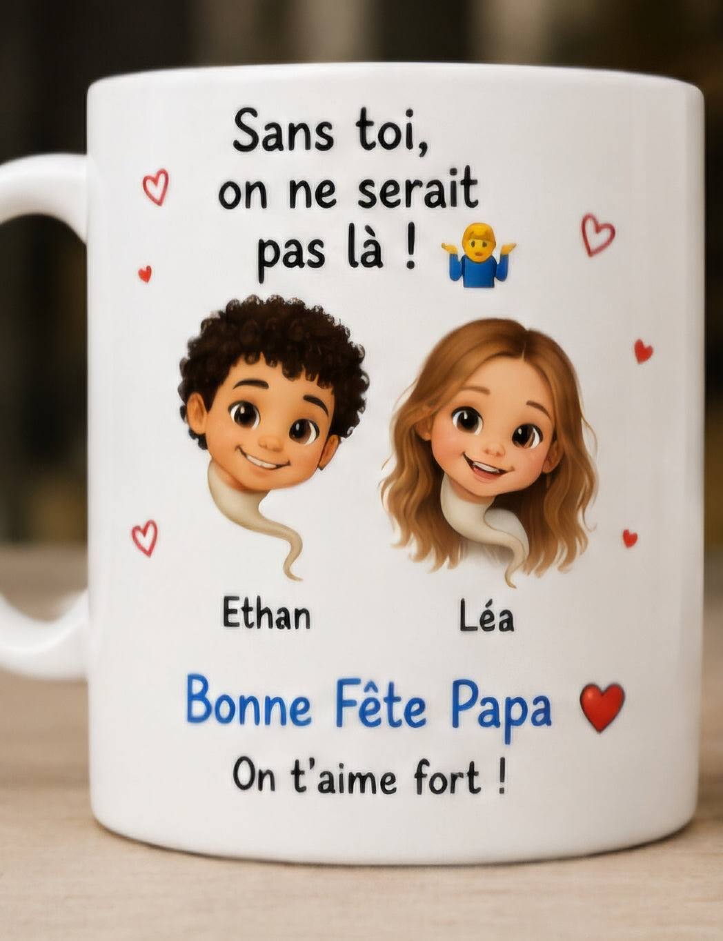 Mug Personnalisé Fête des Pères avec Photo et Prénom | Ama'Créa
