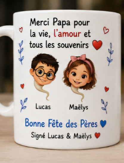 Mug Personnalisé Fête des Pères avec Photo et Prénom | Ama'Créa