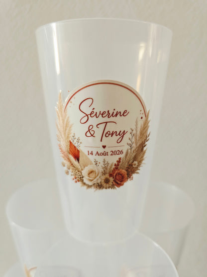 Écocups personnalisés 33 cl réutilisables – Mariage, Baptême, Anniversaire & Événement
